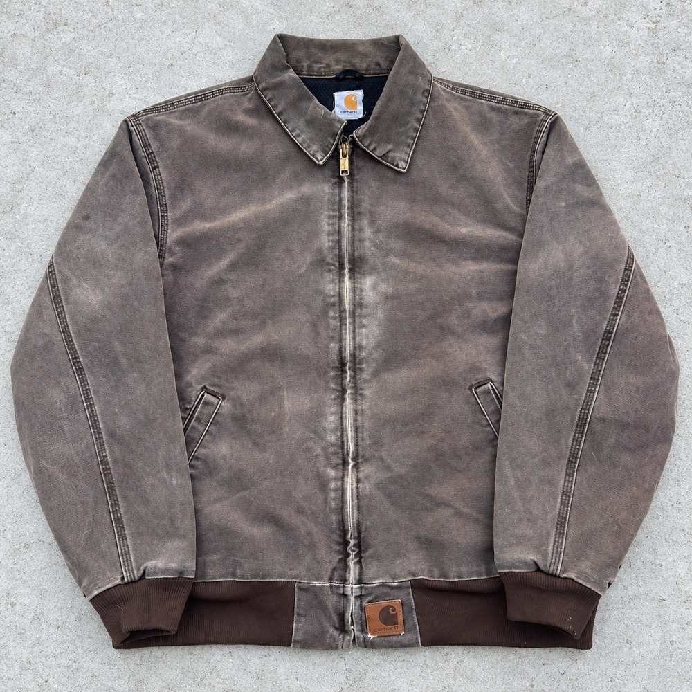 Carhartt Santa Fe Jacket Faded Brown CHT Canvas Western Mesh Lined Mens XL